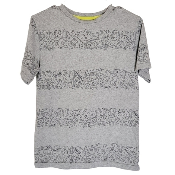 K1255 * Circo Boys Striped Tee Gray Size L (12/14) - Picture 1 of 6